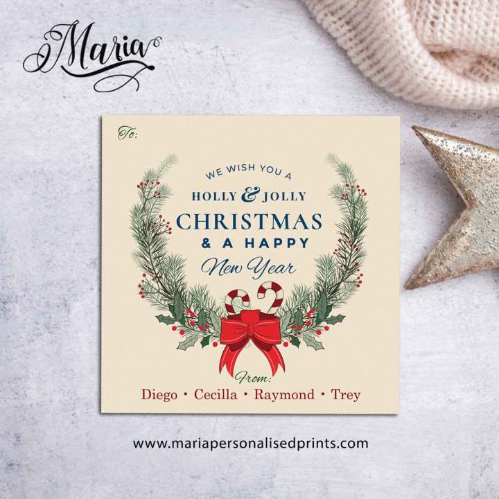 Personalized Christmas Gift Tags - 24 Pc.