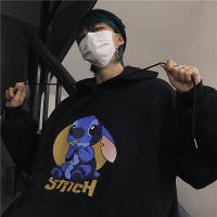 Stitchs ผู้ชาย Hoodies ผู้หญิงแขนยาว Plus กำมะหยี่ Hooded เสื้อกันหนาวเกาหลีเสื้อกันหนาวคู่ Plus เสื้อกำมะหยี่เด็กสาววัยรุ่นเสื้อผ้าฤดูหนาว Casual เสื้อพูลโอเวอร์กีฬา Sweatshirt