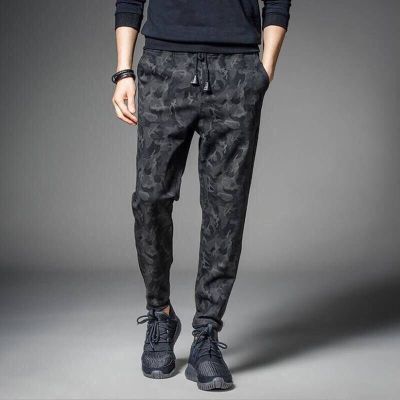 M-5XL Mens Korean Sports Pants for Men Fashion Casual Drawstring Trousers