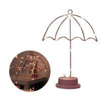 Table Lamp Battery Powered Umbrella Shape Bedside Light Desk Lamp LED Ins Style Decorative Lamp