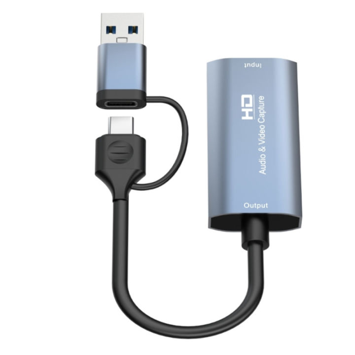 การ์ดบันทึกวิดีโอ4k-มัลติมีเดียเอชดีอินเตอร์เฟซไปยัง-usb-usb-c-การ์ดบันทึก1080p-hd-live-rekam-video-grabber-เสียง