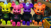 รุนแรงหมีฮาโลวีนอาคารบล็อก Bearbrick ฟักทอง4สีรุ่นเคล็ดลับของการรักษาตุ๊กตาทำมือ