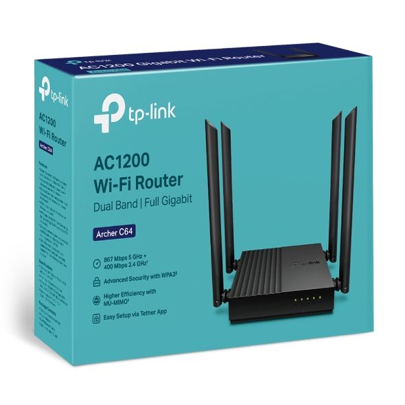 ประกัน-lt-tp-link-archer-c64-ac1200-wireless-mu-mimo-wi-fi-router-เราเตอร์-อุปกรณ์ขยายสัญญาณไวไฟ-kit-it