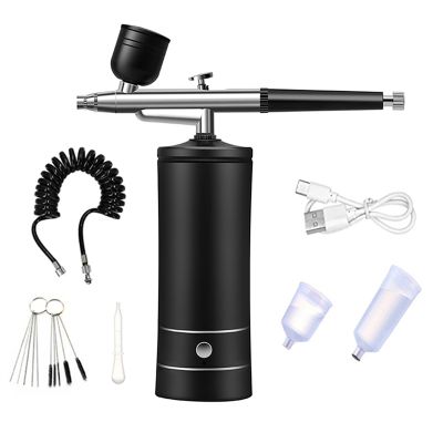 Air Brush Nail Oxygen Injector Mini Air Compressor Kit Paint Sprayer for Art Tattoo Craft Cake Nano Fog Mist