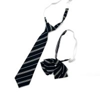 College style uniform jk black striped tie versatile fashion accessories