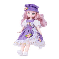 30cm BJD Doll Comic Face Two-dimensional Anime Doll Naked Body with Clothes 22 Moveable Joints Birthday Gift For Girls Toys