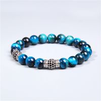 Blue Natural Stone Bracelet Various Style Beads Bracelet Tiger Eye Turquoises Charm Bracelet Men Women Pendant Healing Jewlery