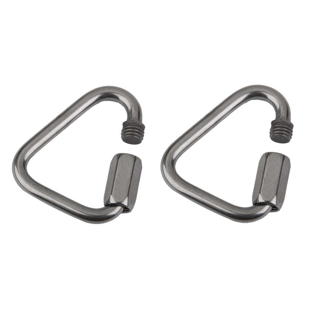 Large Triangle Screw Locking Carabiner Rock Tree Climbing Mountaineering Small 