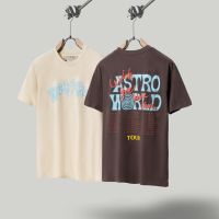 2023 New2023SS Astroworld Travis Scott 3D คุณภาพสูงผู้ชาย T เสื้อ1:1วินเทจผู้หญิง Top Tees Hip Hop Casual T-Shirt