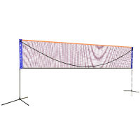 5.1M เน็ตแบตมินตัน ชุดเน็ตตาข่ายสำหรับตีแบดมินตันแบบพกพา เน็ตตาข่ายแบดมินตัน แบบพกพา Regail portable folding badminton net rack tennis net rack indoor and outdoor universal adjustable
