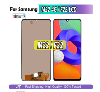 จอ OLED ทดสอบ100% สำหรับ Samsung Galaxy M22/F22 4กรัม M225 M225F F22 M22อะไหล่ทดแทนประกอบหน้าจอดิจิตอลสัมผัสหน้าจอ LCD