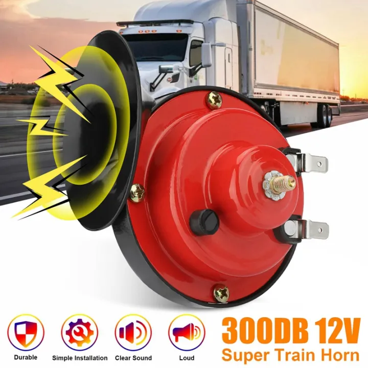 300DB 12V Universal Electric Snail Train Horn Super Loud Waterproof ...