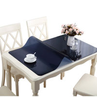 PVC Black Table Cover Desk Pad Transparent Soft Glass Waterproof Tablecloth For Kitchen Dining Tables Protective Cover 1.0mm