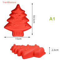 TrailB แม่พิมพ์ซิลิโคนสำหรับทำเค้กชุดเครื่องมือตกแต่งเค้กถาดอบเค้กขนาดเล็กแม่พิมพ์พุดดิ้งขนมปังบิสกิตพุดดิ้งแม่พิมพ์ทำช็อคโกแลตสำหรับเทศกาลคริสต์มาส