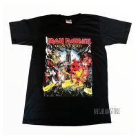 2023 เสื้อลำลองแฟชั่น เสื้อยืดวงร็อค IRON MAIDEN ไอรอน เมเดน เสื้อวง เสื้อยืดไอรอนเมเดน เสื้อวินเทจ เสื้อยืดฝ้ายฤดูร้อน