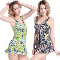 [Free ship] 2023 new hot spring swimsuit one-piece large size slimming sexy printed