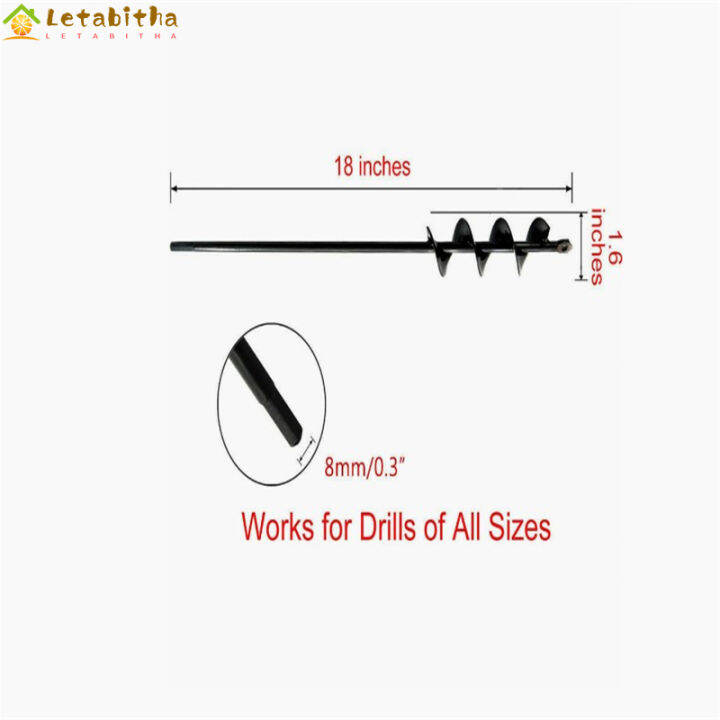 letabitha-เครื่องขุดหลุมดิน-ดินในสวนดอกสว่านเจาะรูเกลียวขนาด18นิ้วเหมาะสำหรับปลูกต้นกล้าดอกทิวลิป