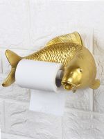 ♞✘✕ Bathroom roll holder Creative personality toilet paper towel holder Wall-mounted cute household toilet paper holder free punchin