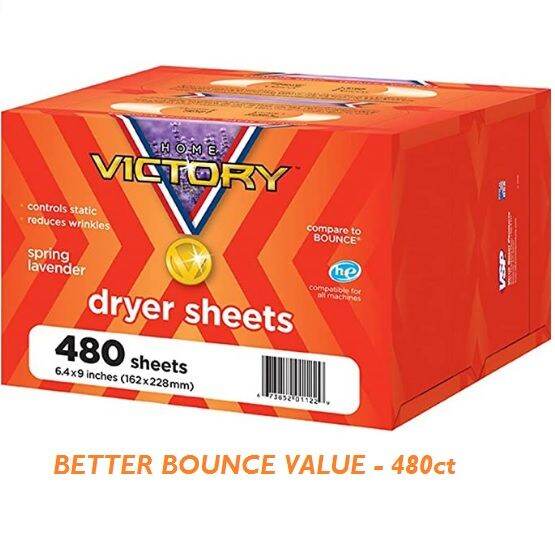 HOME VICTORY Dryer Sheets Spring Lavender Scented Laundry Fabric Softener Sheets Reduces