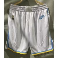 Hot 【hot pressed】2023 nba shorts Los Angeles Lakers retro white basketball shorts