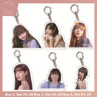 BESFOME Blackpink Lisa อะคริลิค Double-Sided Key กระเป๋าจี้ประดับพวงกุญแจของขวัญ