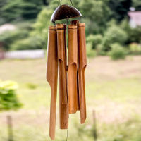 ไม้ไผ่ Wind Chimes Windchime Windbell Chimes Craft สำหรับสวนกลางแจ้ง Patio ตกแต่งบ้าน Zen สมาธิผ่อนคลาย Chord