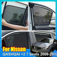 สำหรับ Nissan QASHQAI Plus 7ที่นั่ง2009-2012 J10รถหน้าต่าง SunShade Shield ด้านหน้ากระจกด้านหลังผ้าม่าน Sun Shade Visor