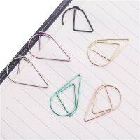 Metal Material Drop Shape Paper Clips Gold Silver Color Kawaii Cute Bookmark Clip Office School Stationery Drop bookmark 500 Pcs