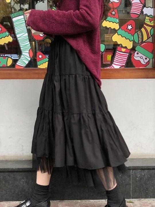 cc-tulle-skirts-womens-2023-elastic-waist-mesh-tutu-pleated-female-skirt-streetwear
