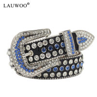 New Western Diamond Studded Belt Bling Rhinestone Belt Cowboy Cowgirl Cinto De Strass Skull For Women Men Fashion Ceinture Femme