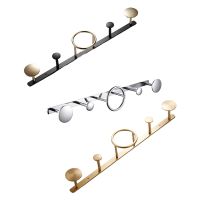 Brass Coat Rack Nordic Room Wall-Mounted Towel Hanger Ring Hanger Bathroom Clothes Hook Row Hook