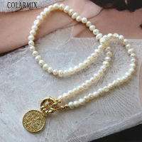 5 strands Pearl necklace with San benito pendants necklace zircon jewelry for women