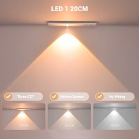 【 YUYANG Lighting 】ไฟ LED 1ดวงขนาด20ซม.,ไฟ LED กลางคืนติดแม่เหล็กอยู่ใต้ตู้ไฟเซ็นเซอร์ตรวจจับการเคลื่อนไหวไฟสำหรับโคมไฟตู้ใสครัว