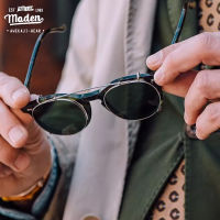 top●Maden brand tooling style men young gentleman James Dean with the same paragraph Taste American retro Depp round-frame glasses Johnny Depp detachable dual-use polarized sunglasses