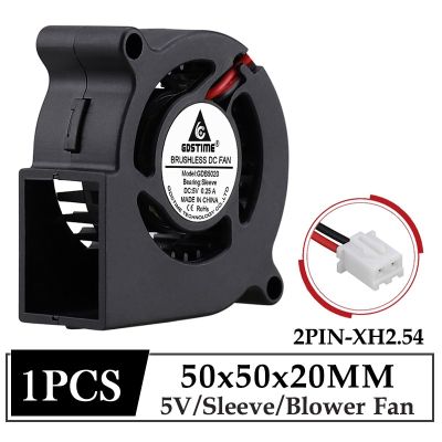 1Pcs Gdstime DC 5V Radial Fan 50x50x20MM Turbo Blower Fan 5020 50MM 3D Printer Radiator Fan 5CM Brushless DC Cooling Fan Cooling Fans