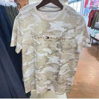 Original Tommy Hilfiger Tommy summer new short-sleeved T-shirt mens cotton bottoming shirt round neck camouflage half sleeve