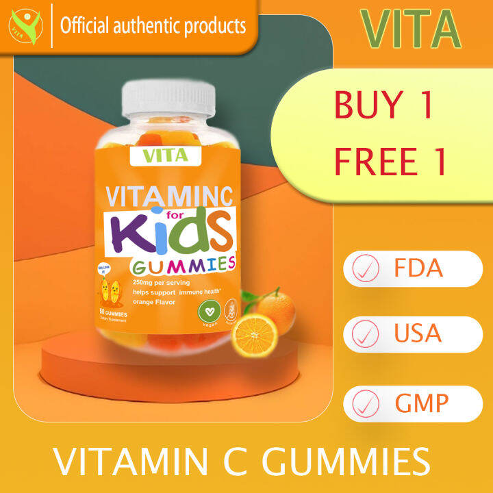 Vitamin C Kids Natural Orange Flavor Gummies Supports Strong Immune