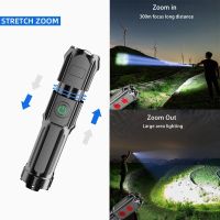 【CW】 Powerful Flashlight 100000 Lumen Tactical Flashlights Rechargeable USB 18650 Fishing Hunting