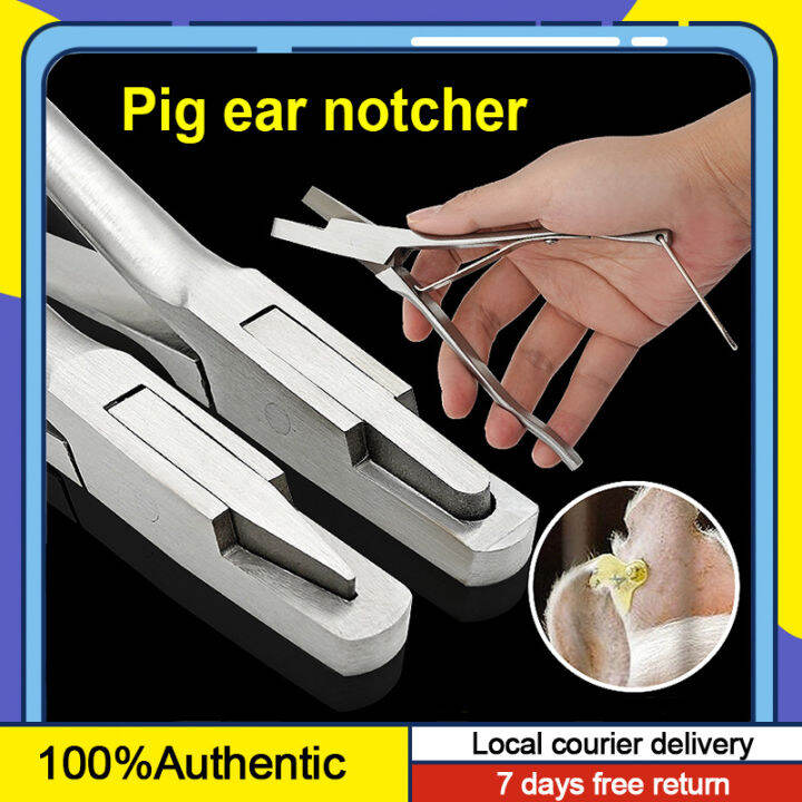 Pig Ear Notcher Plier Stainless V and U Shape Ear Cutter for Piglet Hog