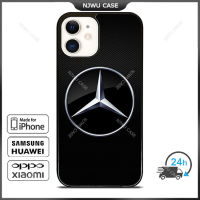 M Benz Glossy Emblem Phone Case for iPhone 14 Pro Max / iPhone 13 Pro Max / iPhone 12 Pro Max / XS Max / Samsung Galaxy Note 10 Plus / S22 Ultra / S21 Plus Anti-fall Protective Case Cover