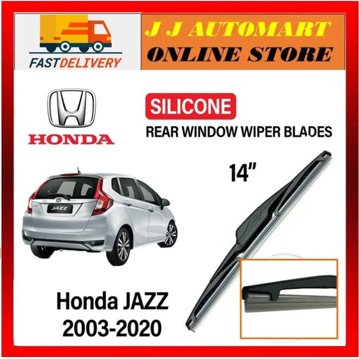 ۞ஐ HONDA JAZZ 14 Rear Window SILICONE Wiper Blades Wiper Belakang HONDA