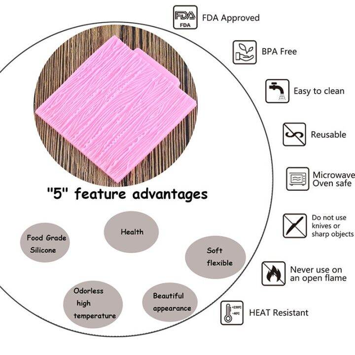 yf-sugarcraft-tree-bark-texture-wood-pattern-silicone-mold-cake-decorating-tool-border-fondant-molds-candy-chocolate-mould