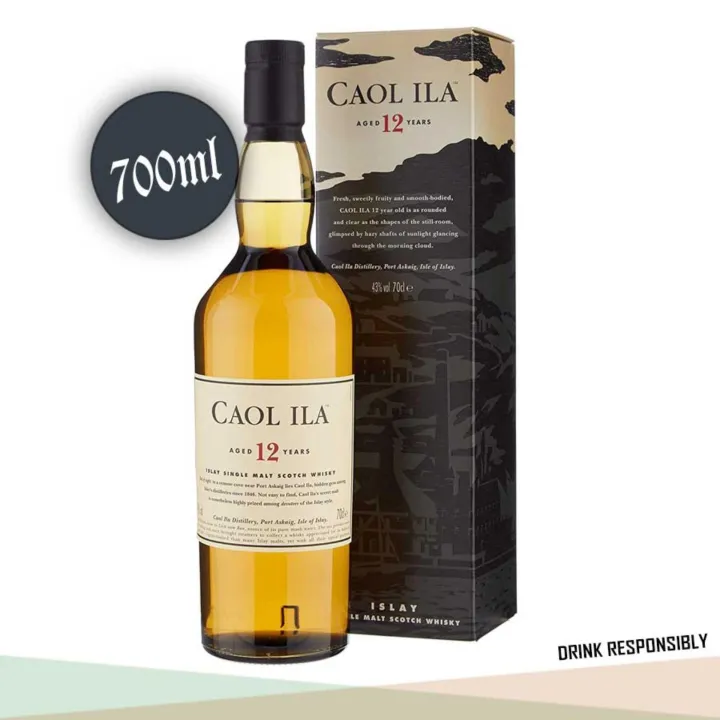 Caol Ila Aged 12 Years Islay Single Malt Scotch Whisky 70cl (700ml ...