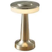 3X Touch LED Rechargeable Table Lamp Dining Table Bar Table Lamp Outdoor Small Night Lamp Decorative Table Lamp,Silver