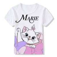 2023 NewTshirts อะนิเมะ Aristocats Mary Cat เสื้อยืด3D พิมพ์เด็ก T เสื้อแฟชั่นฤดูร้อนการ์ตูนเสื้อยืดคอกลม Tee Tshirt