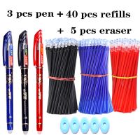 48 Pcs Erasable Gel Set Eraser Gel Pens for Writing Kawaii Stationery Washable Handle Ballpoint Pen Spinning School Supplies
