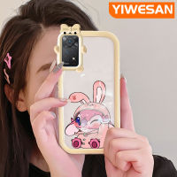 YIWESAN เคสสำหรับ Xiaomi Redmi Note 11 Pro 5G Note 11e Pro,เคสรูปโบว์รูปกระต่ายหมวกนางฟ้าปิศาจตัวเล็กๆเคสนิ่มทนต่อการเสียดสีเคสโทรศัพท์โปร่งใสฝาครอบป้องกันเลนส์กล้องถ่ายรูปซิลิกาเจล TPU