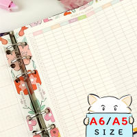 กระดาษรีฟิล 6 รู แผนรายปี รุ่นสวนดอกไม้ ⭐️ พับเก็บ / กางได้ 2 ทบ Jamie Floral Yealy Plan Refill Paper A6/A5 by mimiaplan