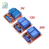 (SQIU)โมดูลรีเลย์2ช่องสัญญาณ5V 12V 24V โมดูลสูงและต่ำควบคุมระดับด้วยออปโต้คัปเปลอร์