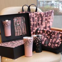 Starbucks Cup 2023 Selection Artist Limited Cherry Blossom Companying Cup Notebook Set Tote Bag หม้อสกัดเย็น